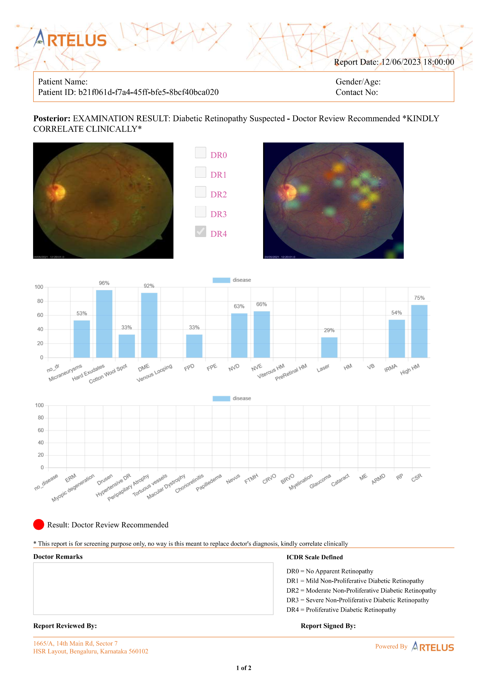 Artelus' Dristi detects DR 4 and 19 other pathologies